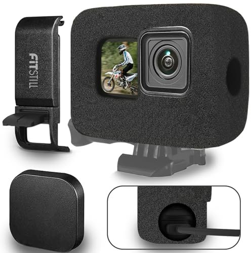 FitStill Windslayer Cover Silenciador Resistente al Viento Carcasa Marco Caso para Gopro Hero 11/10/9 Espuma Negra Reducción de Ruido de Viento Esponja Accesorios de Video para grabación de Audio