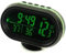 Auto Thermometer Uhr, MoreChioce Digitale Auto Armaturenbrett Uhr Auto Temperaturanzeige LCD Elektronischer Multifunktions Digitaluhr 12-24V Temperaturwecker für Innen- und Außenbereich,Grün