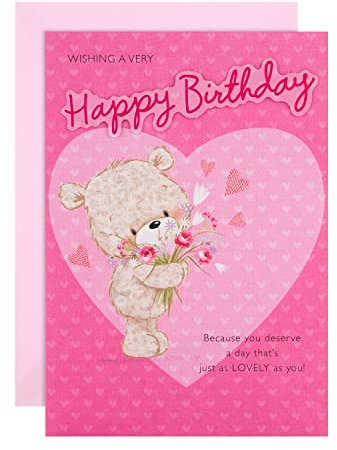 Hallmark Geburtstagskarte – niedliches Hugsworth Bären-Design