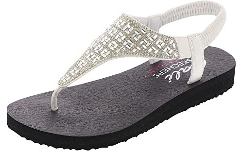 Skechers Damen Meditation-Sweet Rock Flipflop, Weiss/opulenter Garten, 40 EU