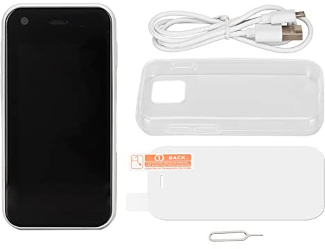 ciciglow 3G/2G -Smartphone, 2,5-Zoll-Dual-SIM-Handy, 1 GB RAM, 8 GB ROM, Ultradünnes WiFi-GPS-Taschenhandy, 2 MP Front- und 5 MP Rückkamera(Perlweiss)