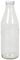 Acan Tradineur - Botella de cristal para leche, botella para bebidas con tapa de rosca, batidos, zumos, licuados de verduras, salsas, frigorífico (Tapa blanca, 1 litro)