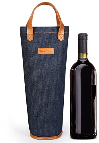 Kato Tirrinia Sac isotherme à vin, fourre-tout isotherme à 2 bouteilles avec bandoulière réglable + tire-bouchon gratuit, pique-nique, camping et plage, grand cadeau pour les amateurs de vin