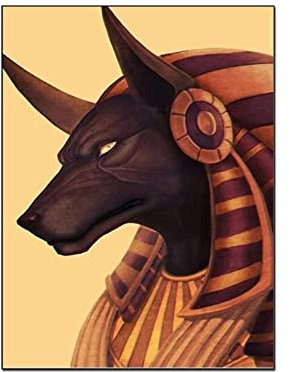 QITEX Wohnzimmer Modern Altägyptische Hieroglyphe Anubis Sensenmann Poster Leinwand Bild Wandkunst Ästhetische Vintage Leinwand Bild Poster Und Kunstdruckee 40x60cm (Kein Rahmen)