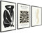 ag.art deco Moderne Poster Set | 3 Stück 40x50cm | Stilvolle beige und schwarze Matisse-Postercollagen mit passenden Bildern als Wanddekoration | ohne Rahmen