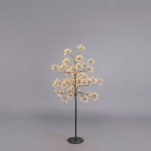 Faggio Natalizio con 1120 LED e Ciuffi: Altezza 150 cm, Diametro 70 cm, Black