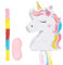 WERNNSAI Einhorn Pinata – Geburtstags Piñata Mädchen Kinder Faltbare Regenbogen Pinata mit Kordelzug Augenbinde Schlagstock Rosa Familie Spiele Piñata mit Quasten Einhorn Geburtstagsparty Deko Zubehör
