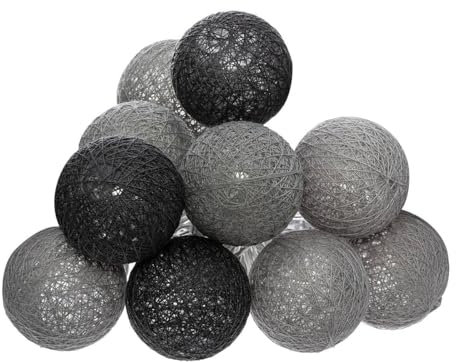 ATMOSPHERA CREATEUR D'INTERIEUR LED-Lichterkette batteriebetrieben, 10 Smoky Kugeln, D6 cm