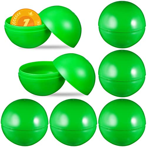 DOITOOL 25pcs 4cm Balls, Raffle Balls, Plastic Pong Balls, Round Hollow Bingo Balls, Capsules Game Balls for Party, Lost Bingo Ball Replacements, Raffles (Green)