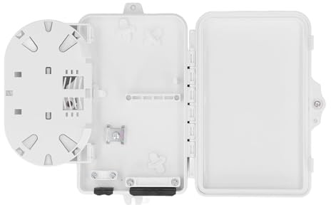 Risegun Glasfaser-Anschlusskasten, Fiber Distribution Box, 4-adriger Verteilerkasten Für Optische Kabel für den Innen- und Außenbereich
