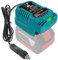 TPDL Chargeur de voiture pour Bosch Professional 18 V avec affichage LED, chargeur de voiture de rechange compatible avec batterie Bosch 18 V GBA BAT614 BAT607G BAT614G BAT622 BAT609