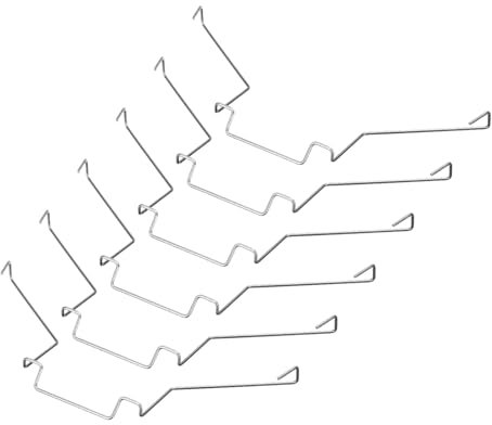 sourcing map 6pcs Attaches de Ventilateur pour Dissipateur de Chaleur de CPU, 10CM Attache de Fil de Type Crochet Supérieur pour Fixer le clips de Radiateur de CPU de Carte Mère PC