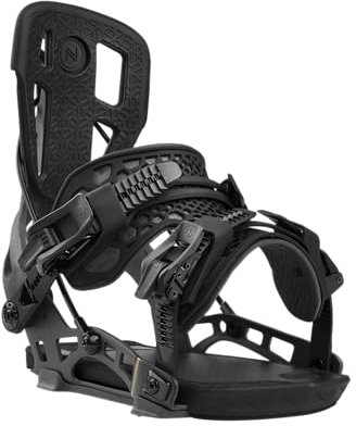 Nidecker Flow NX2-Carbon Snowboard Bindung – schwarz – Pro-Level Speed-Entry Bindung mit Carbon Baseplate – Größe XL
