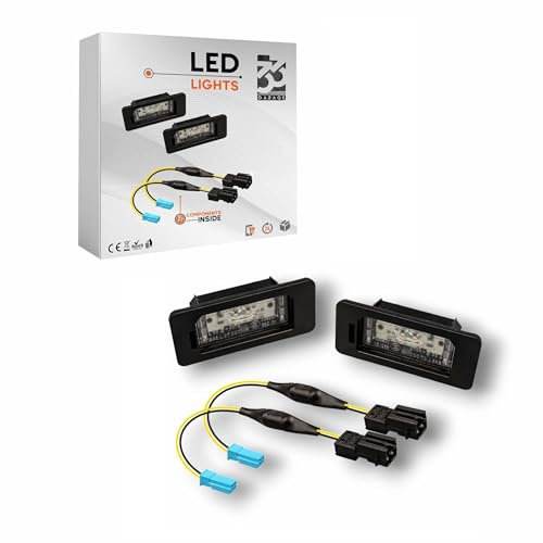 GARAGE33 | LED Kennzeichenbeleuchtung Nummernschildbeleuchtung Heckleuchten Leuchten Adapter CAN-Bus | für BMW 1er E82 E88 3er E46 E90 E91 E92 E93 5er E39 E60 E61 X5 E70 X6 E71 E72