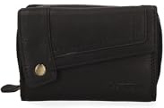 Hill burry Herren-Geldbörse aus echtem Leder, hergestellt in Italien, 14 x 9,5 x 4 cm, HILB-3698-PARENT, Schwarz