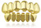Qiwenr Grill Zähne, Rapper Zahnspange, Hip Hop Grillz Zähne, Hip-Hop-Zähne, Hip Hop Teeth Grills für Mouth top Bottom für Musikfestivalpartys, Hip-Hop-Rapper, Dekorationen (Silber) (Gold216)
