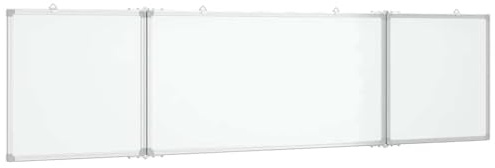 vidaXL Magnetisches Whiteboard Klappbar 200x50x1,7 cm Aluminium