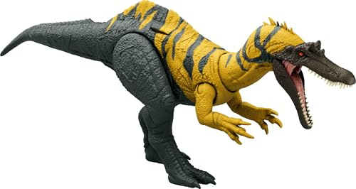 Mattel Jurassic World Dinosaurier-Spielzeug mit Brüllgeräusch & Angriffs-Action, Wild Roar Posable Figuren, Physisches & Connected Digital Play