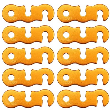 Lot de 10 tendeurs de corde de tente de camping antidérapants