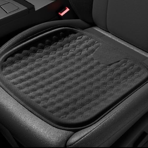 EIZOFKWM Car Cold Gel Seat Cushion For Model Y 2021 2022 2023, Breathable Chair Pad Non-Slip Pads Ventilated Cooling Interior Auto Lightweight Soft Accessories,Black/single piece seat cushion
