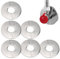 MEXRUMI 6 Pièces Cache Tuyau Radiateur Acier Inoxydable 34Mm Rosace De Robinet Argent Cache Tuyau Plomberie Soupape Cache Tuyau Pour Douches Tuyaux Robinets Radiateurs Conduites D'Eau