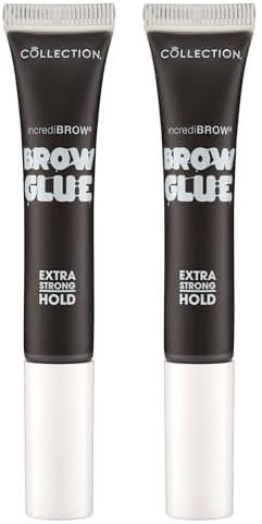 Collection Cosmetics incrediBROW Eyebrow Glue, Extra Strong Hold, Lasts Up to 16 Hours, 6ml, Dark Brunette (Pack of 2)