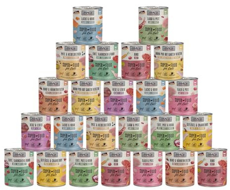 Mac's Cat 24 x 800g Mixpaket | Garantierter 8-Sorten-Mix | Getreidefreies Premium-Nassfutter für Katzen | Ideale Kombination aus hochwertigen Zutaten