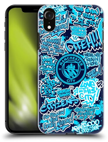 Head Case Designs Officially Licensed Manchester City Man City FC Patterns Graffiti Tags by Murwalls Hard Back Case Compatible With Apple iPhone XR