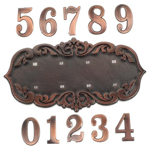 HOMSFOU 1 Set Retro House Home Decor House Decorations for Home Custom Signs Vintage Decor Wall Number Decorative Plaque House Blank Door Plaque Acrylic Plastic