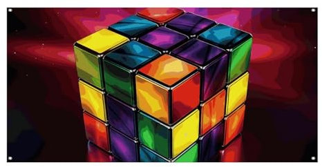 Magic Cube Puzzle Großes Party-Banner Schild 180 x 90 cm Wandbehang Hintergrund Banner Geburtstagsfeier Outdoor & Indoor Party Dekoration Banner