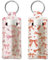 OLYCRAFT 2 Stück Schlüsselanhänger Mit Schleife Lippenbalsamhalter 9.6x3.8cm Elastischer Tauchstoff Lippenstift Lippenstift Schlüsselanhänger Elastischer Tauchstoff Tragbare Lippenstifthülle