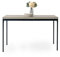 FurnitureR Natürlicher Holztisch, rechteckig, L-120 cm für 4 – 6 Personen, minimalistisches Design, dickes Holz, mit Metallrahmen, vielseitig einsetzbar für Zuhause oder Büro, für Outdoor & Indoor 120