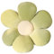 LATRAT Tatami - Cuscino per pavimento floreale, decorazione a forma di fiore, per camera da letto, divano, sedia, verde e bianco, 40 x 40 cm