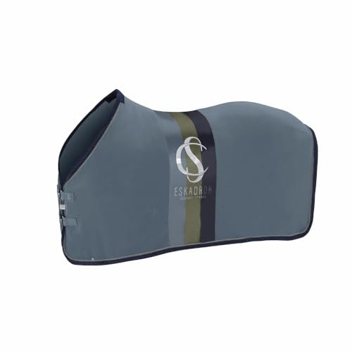 Eskadron Classic Sports Abschwitzdecke Fleece Stripe, Größe:135 cm, Farbe:Steel Blue