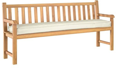 vidaXL Palettenkissen Creme 200 x 40 x 8 cm Oxford-Stoff, Garten- und Terrassenkissen, robustes Polster, coole Sitzgelegenheit zum Chillen, rechteckig und modern