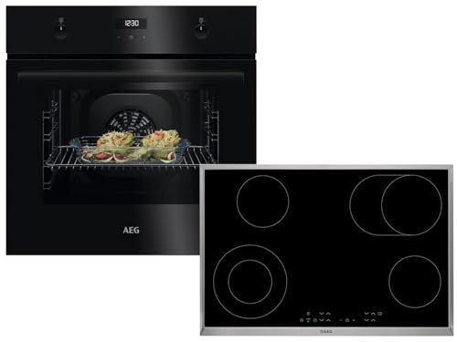 AEG AB12B Set Backofen BEK43511XB + Glaskeramikkochfeld HK834060X