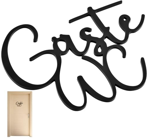 PlsMupn Gäste WC Schild Selbstklebend, WC Türschild Klo Schild, Klebeschild Toilettenschild 19 * 15 cm, Schild Toilette Tür, WC Schilder Deko für Gäste Toilettentür, Innen und Außenbereiche