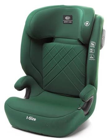 KINDERSITZ 4Baby Nero i-SIZE 100-150 cm, 10-fach VERSTELLBARE, KOPFSTÜTZE, Seitenaufprallschutz (Grün)