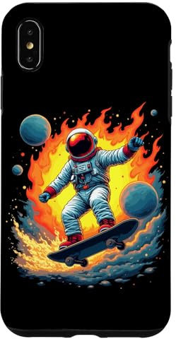 Astronaut Skater Weltall Astro Skateboard Hülle für iPhone XS Max