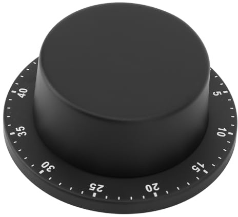 SIXRUN Mechanischer Timer aus Edelstahl, Starke Magnetische Erinnerung, Küchentimer Zum Backen, Kochen, Schwarz, Langlebig, Mechanisch für den Einsatz in der Küche zu Hause (Form einer fliegenden