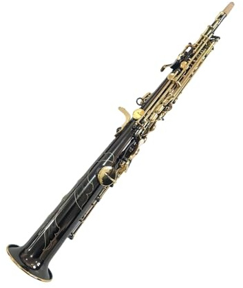 Saxophone Anfänger-Profi-Sopransaxophon In Schwarz-Nickel-Gold-Klappe B-Dur