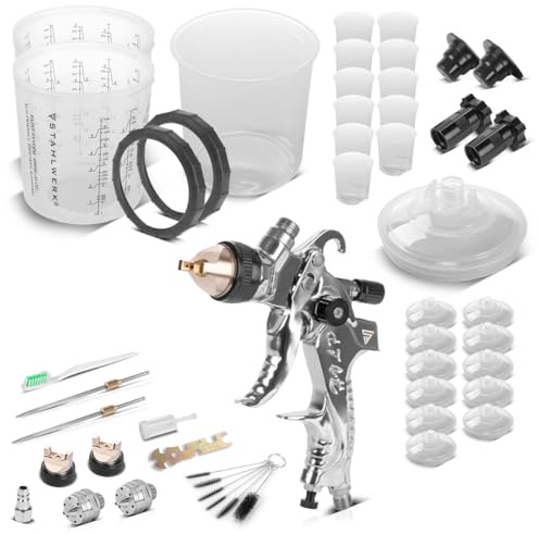 STAHLWERK HVLP Lackierpistolen-Set SG-250 ST mit Mischbecherset 25-teilig