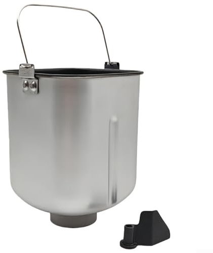 Antihaft-Brotmaschinen-Ersatzeimer mit Knetpaddel, Aluminiumlegierung, Brotbackautomat, kompatibel mit verschiedenen Modellen, 14,5 x 14,5 x 19,5 cm, Schwarz