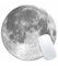 Souris Ronde, EONANT Souris Circulaire 220x220x3mm Tapis de Souris en Caoutchouc Antidérapant pour Ordinateur Portable de Bureau Accessoires (Lune 1)