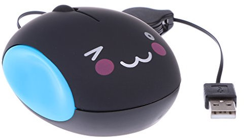 MagiDeal Mignon Souris Filaire Optique USB Rétractable pour PC Portable Notebook 720 mm - # 3