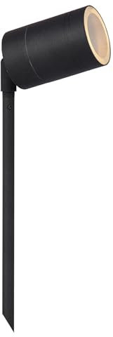 LUCIDE ARNE-LED - Gartenstrahler - Ø 6,3 cm - LED - GU10-1x5W 2700K - IP44 - Schwarz