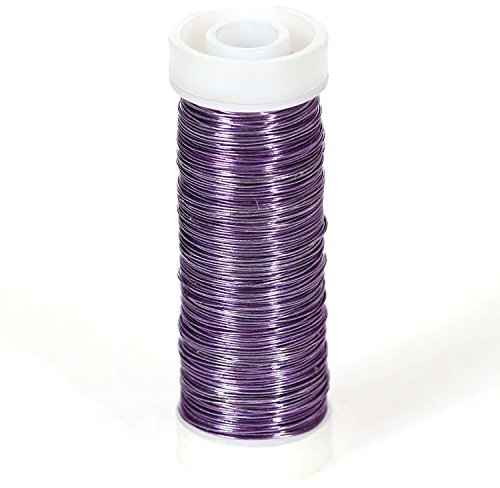 Bütic Draht - Bindedraht - Wickeldraht - Basteldraht 0,50mm Ø - 50m, Farbe:Lavendel