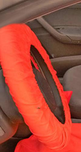 Istn Auto Lenkradbezug Schutz Geflecht Am Griff Plüsch Set Schwammschutz rot