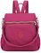 Estwell Rucksack Damen Elegant Schulrucksack Damenrucksack Handtasche Daypack Wasserdicht Nylon Mädchen Schultasche Reiserucksack Anti Diebstahl Rucksäcke, Weinrot