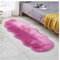 DAIHAN Faux Lammfell Schaffell Teppich, Flauschiger Kunstfell in Super weich Lammfellimitat Teppich Longhair Fell für Schlafzimmer, Sofa, Dekoration Rose 60 * 180cm